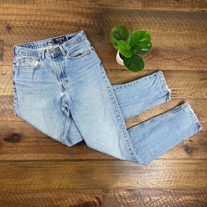 EDDIE BAUER 30 100% cotton vintage high rise jeans mom dad jean light wash
